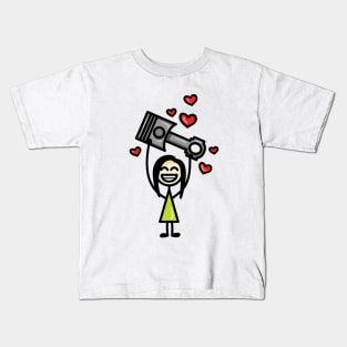 piston love Kids T-Shirt